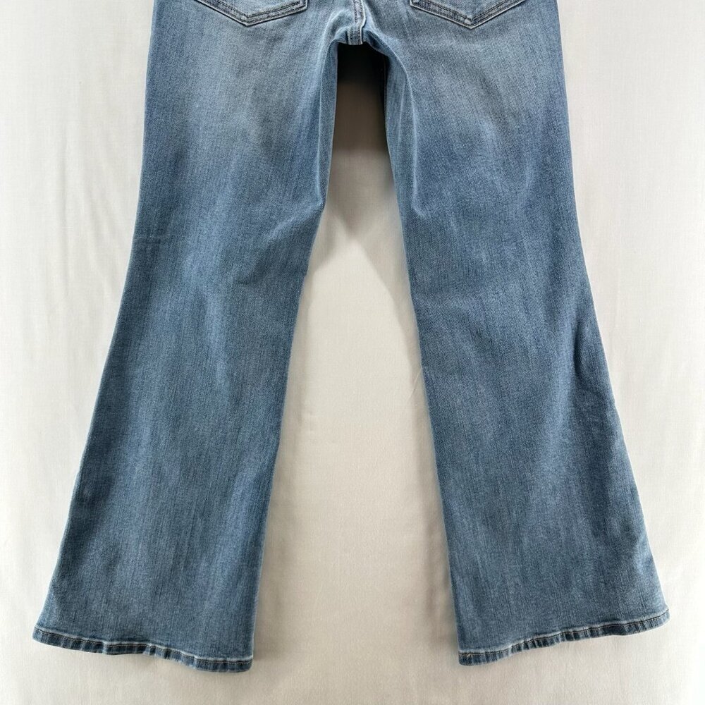 Aeropostale Jeans Womens Sz 000 Mid Rise Flare Stretchy Denim Casual Y2K Blue - Picture 2 of 11